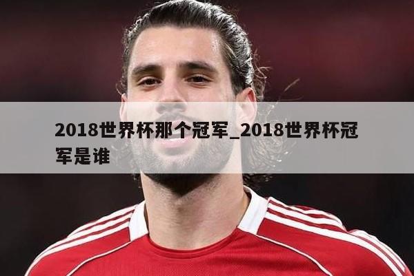 2018世界杯那个冠军_2018世界杯冠军是谁